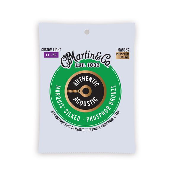 Authentic Acoustic Marquis&reg; Silked Guitar Strings Phosphor Bronze image number 0